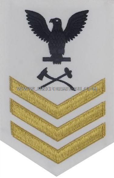 Us Navy E6 Damage Controlman Dc White Rating Badge