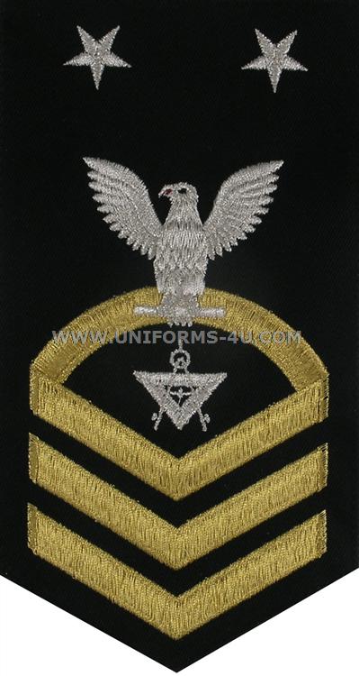 Us Navy E9 Draftsman Dm Blue Rating Badge