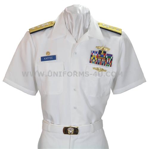 US Navy Officer White CNT Shirt US Navy Officer White CNT Shirt