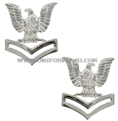 us navy petty officer 2nd class collar device mirror finish for ... us navy petty officer 2nd class collar device mirror finish for ...